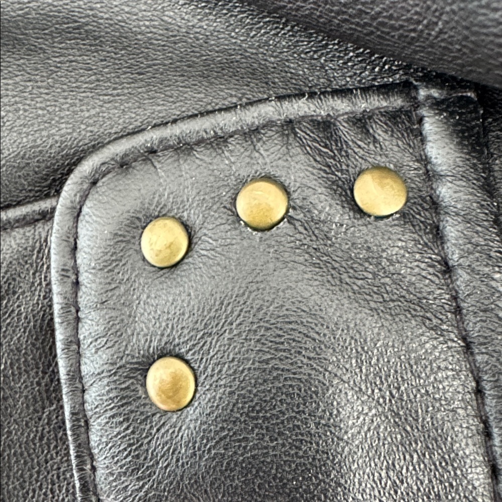 Black Lamb’s Leather Blazer with Studs - Picture 16 of 16